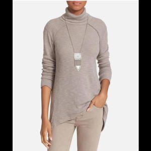 Free People We The Free  Sweater Turtleneck Top Gray Size XS Light Green.